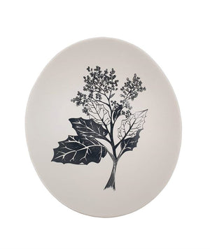 Rangiora Bowl 10cm Black Print on White