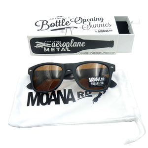 Bottle Opening Sunglasses Titanium Brown Lens