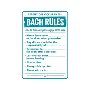 Outdoor Sign - Bach Rules