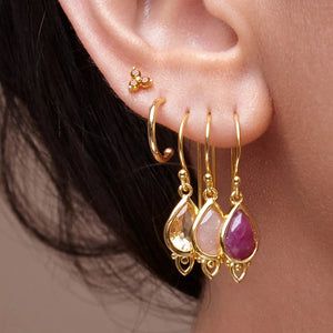 Root Chakra Earrings - Gold