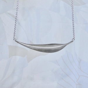 Eucalyptus Necklace, Silver