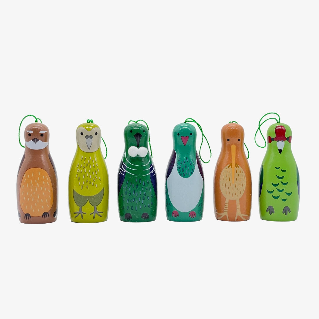 Native Bird Ornaments - Set of Six