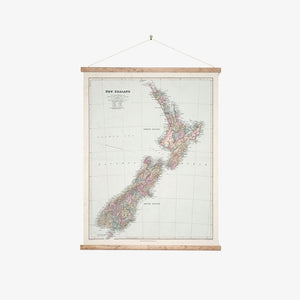 Wall Chart - Map of New Zealand - Medium