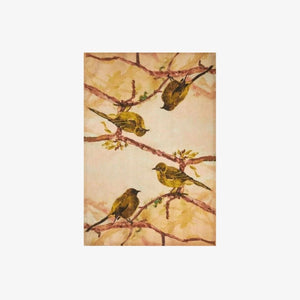 Linen Tea Towel - Korimako (Bell bird)