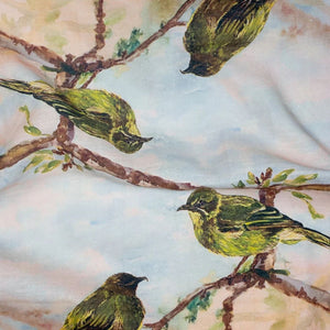 Linen Tea Towel - Korimako (Bell bird)