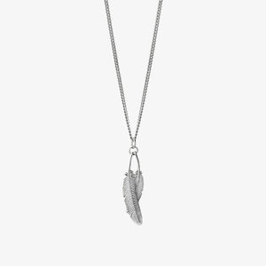 Duo Miromiro Feather Pendant Silver