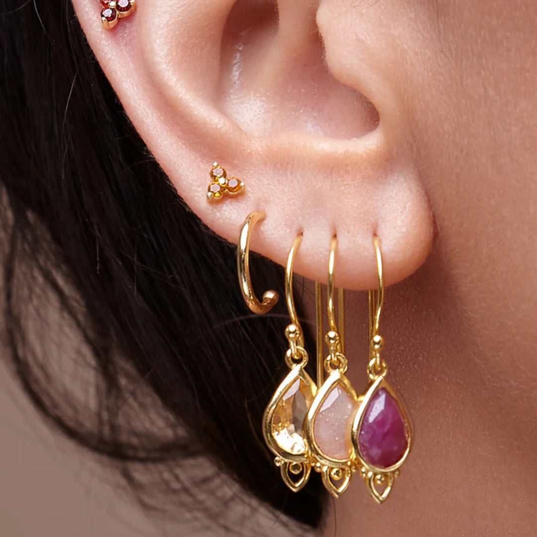 Root Chakra Earrings - Gold