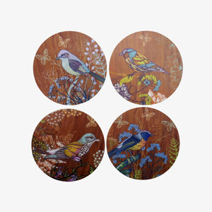 Coasters - Retro Birds - Set of 4