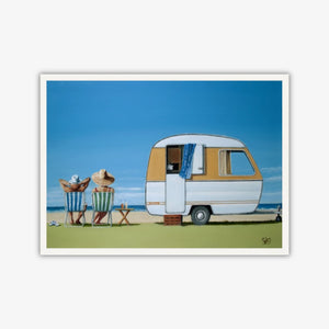 Caravan Bliss Blockmount Print 12.5x17.5cm