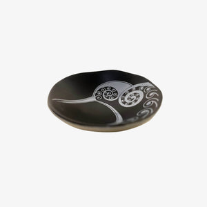 Bowl 7cm- GC Kiwi White on Black