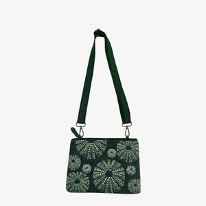 Felt Bag - Green Kina on Grey