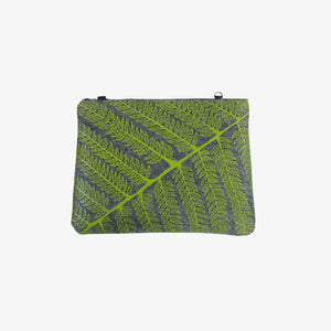 Ponga Ecofelt Cross Body Bag Grey & Green