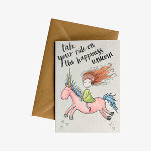 Happiness Unicorn Greeting Card