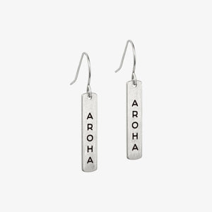 Te Reo Aroha Earrings Silver