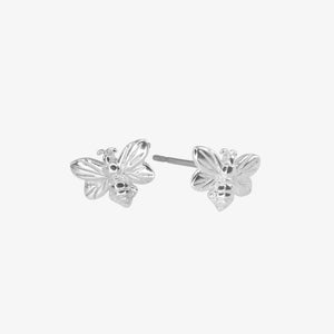 Honey Bee Studs Silver