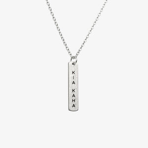 Te Reo Kia Kaha Necklace Silver