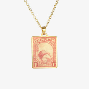 Kiwi Stamp Necklace