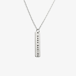 Te Reo Mana Wahine Necklace Silver