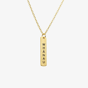 Te Reo Whānau Necklace Gold