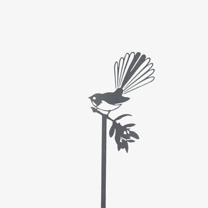 Metal Bird - Pīwakawaka Plant Stake, 70cm