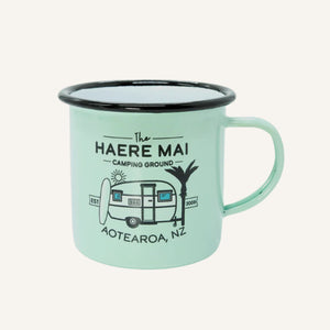 Haere Mai Enamel Mug 375ml Green