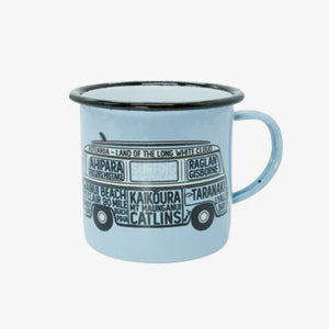 NZ Surfing Enamel Mug 375ml Blue