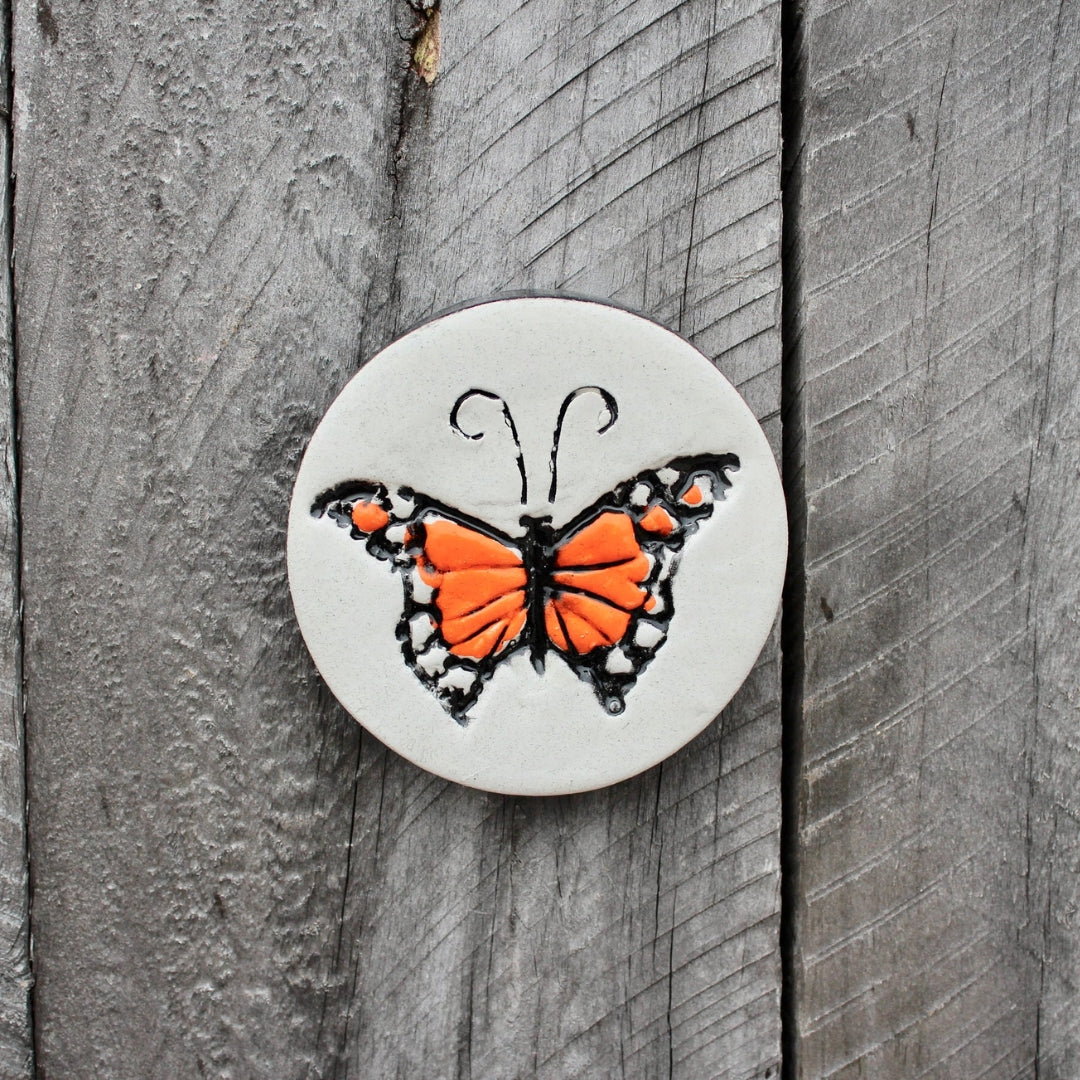 Round Tile - Monarch Butterfly