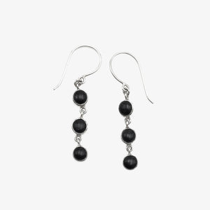 Black Pounamu 3 Muses Earrings