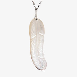 Feather Necklace, Mother Of Pearl