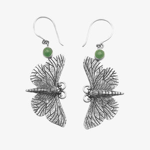 Pounamu Puriri Moth Earrings