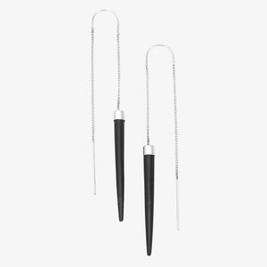 Slipstream Earrings, Black Buffalo Horn - NVK