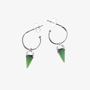 Tiny Point Earrings, Pounamu