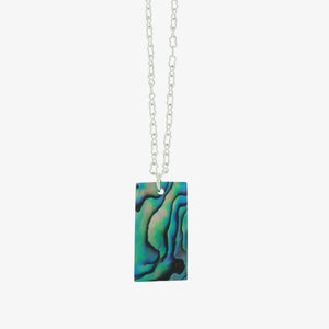 Pāua Rectangle Necklace - Pam Kerr