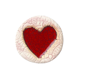 Heart Biccie - Pink Lace
