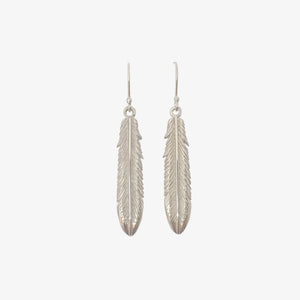 Fantail (pīwakawaka) Feather - Polished Earrings