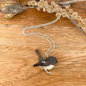 Miromiro (Tomtit) Necklace, Silver