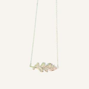 Tānekaha, Celery Pine Leaf Necklace - Sterling Silver