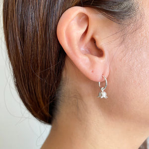 Lily of the Valley Petal Hoop Earrings