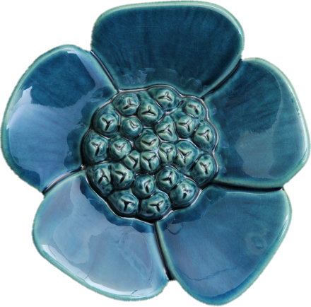 Small Ribbonwood Flower - Soda Turquoise