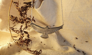 Flying Kea Necklace, Silver