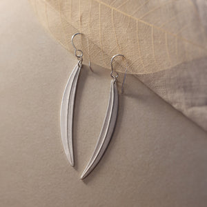 Eucalyptus Leaf Earrings - Sterling Silver