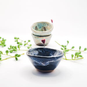 Heart Bowl, Dark Blue - Lava Ceramics