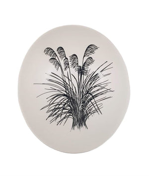 Porcelain Bowl, 10cm - Black Toetoe on White