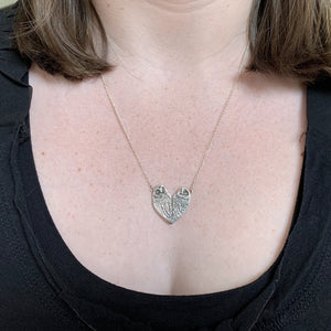 Ruru Heart Necklace, Silver