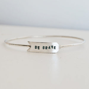 Be Brave Bangle - Silver