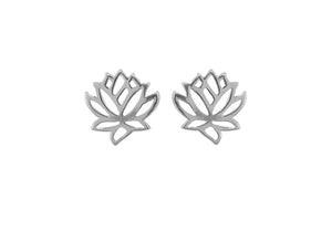 Emergence Earrings, Lotus Flower, Studs