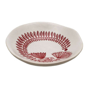 Porcelain Bowl, 7 cm - Red Fantail & Pohutukawa on white