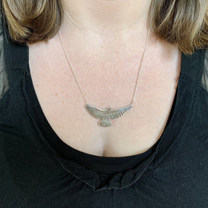 Flying Kea Necklace, Silver