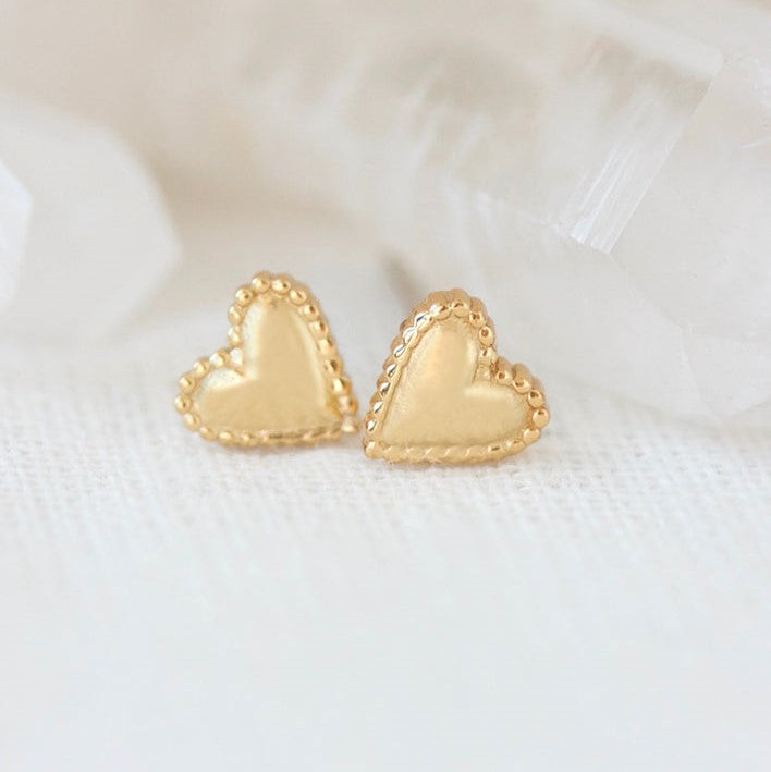 Heart Truth Studs - Gold
