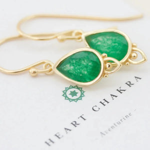 Heart Chakra Earrings - Gold